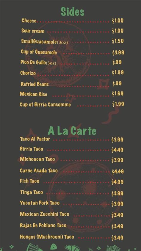 Del Barrio Cafe menu – SLC menu