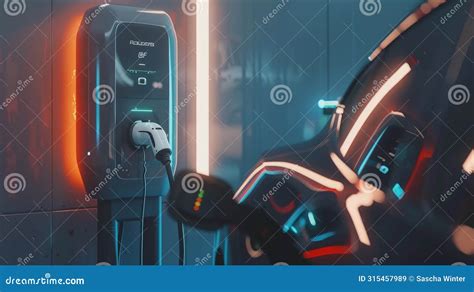 Energizing Innovation Ev Charging Station Power Supply Stock Image