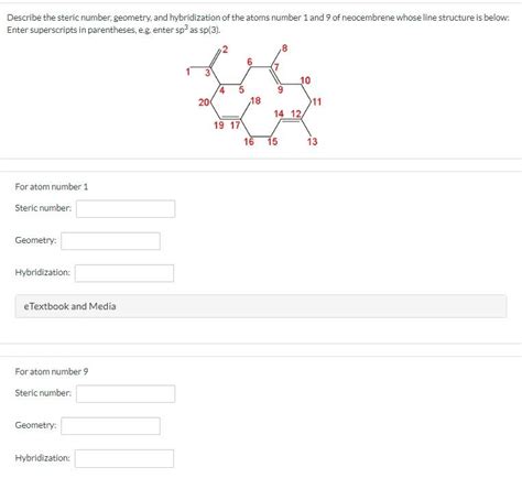 Solved Describe the steric number, geometry, and | Chegg.com