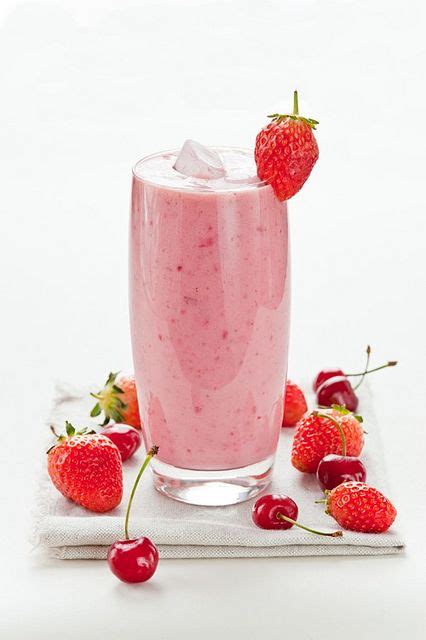 Cherry And Strawberry Smoothie Strawberry Yogurt Smoothie