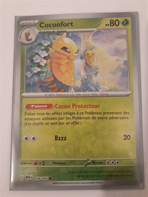 Pokémon ÉCARLATE et VIOLET 151 REVERSE COCONFORT 014 165 NEUVE et LUXE