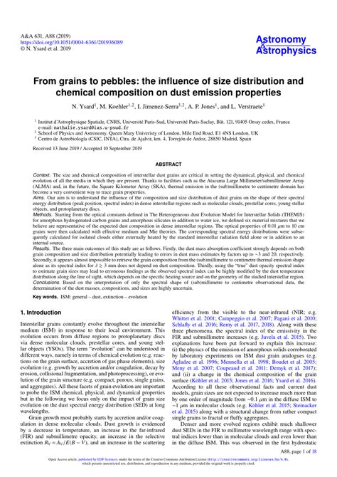 Pdf From Grains To Pebbles The Influence Of Size Distribution And