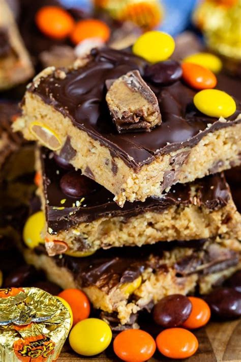 No Bake Reeses Peanut Butter Bars Crazy For Crust Recipe Reeses