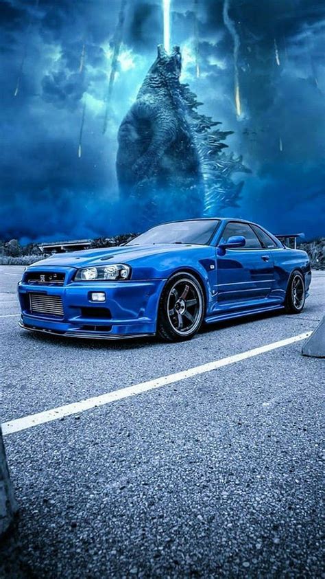 Nissan Skyline R34 Gtr Godzila Digital Art By Aayush Sanskaar Narayan