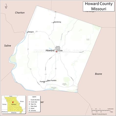 A Map Showing The Location Of Howard County