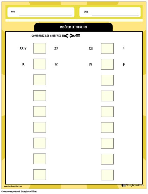 Feuille De Travail Gratuite Sur Les Chiffres Romains Apprendre Et