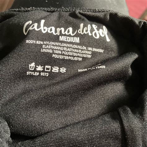Cabana Del Sol Bikini One Piece Black Tank Cheeky Lac Gem