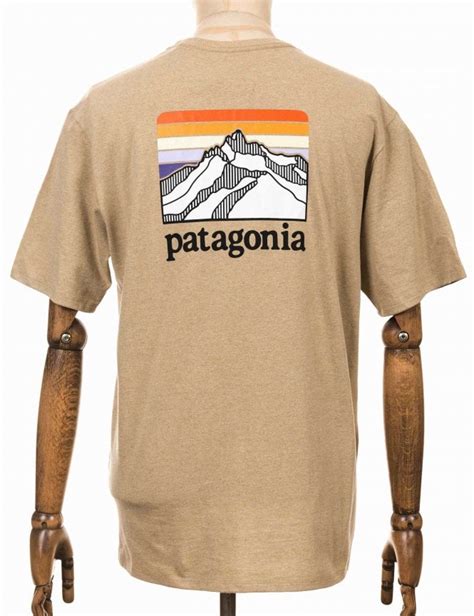 Patagonia Line Logo Ridge Pocket Responsibili Tee Classic Tan T