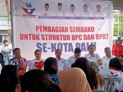 Pengurus DPRt Partai Perindo Kota Palu Terima Sembako Dan Atribut