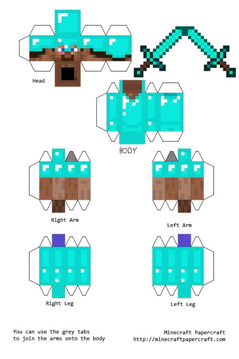 Minecraft Papercraft Guide Papercraft Skins