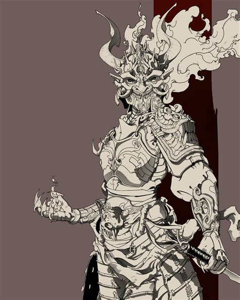 Female Oni Samurai By Caetis On Deviantart