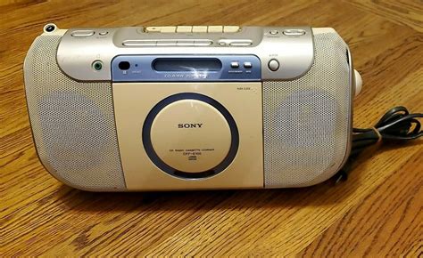 Sony Cfd E100 Cd Radio Cassette Corder Boombox Player Silver Reverb