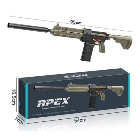 Jual mainan tembakan M416 soft bullet semi auto blaster Gun baterai ...