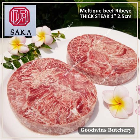 Jual Daging Meltik Saka Beef Ribeye Meltique Cuberoll Scotch Fillet