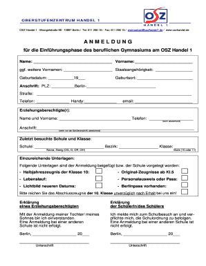 Fillable Online Oszhandel Zum Ausf Llen Und Ausdrucken Des Allgemeinen