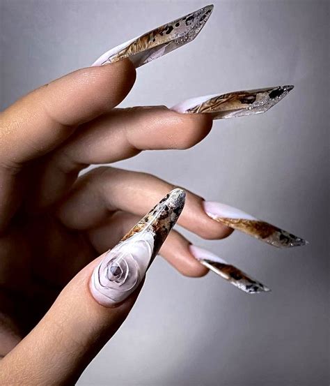 @ivleva.nail.khv | Coffin shape nails, Stylish nails art, Long acrylic ...