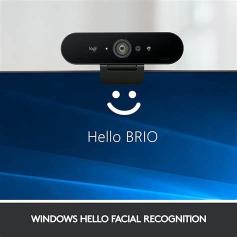 Logitech Brio 4K Webcam Ultra 4K HD Video Calling Noise Canceling Mic