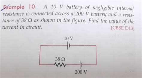 A 10 V Battery Of Negligible Internal Resistance Is Connected Across A