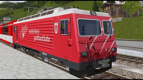 Open Rails Rhb Glacier Express Mit Mgb Lok Youtube