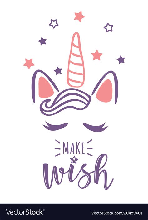 A Magic Cute Pink Unicorn Royalty Free Vector Image