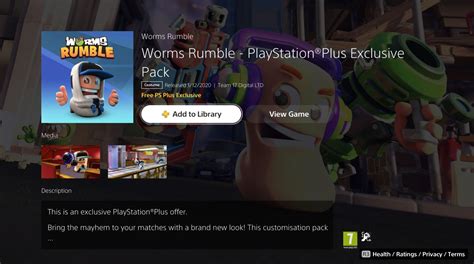 Worms Rumble Ps Plus Exclusive Pack And Costume For Ps5 And Ps4 Available Now On The Playstation