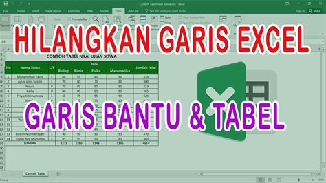 Cara Menghilangkan Garis Bantu Di Excel Ilmu