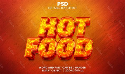 Hot Food Text Effect Photoshop PREMIUM PSD File