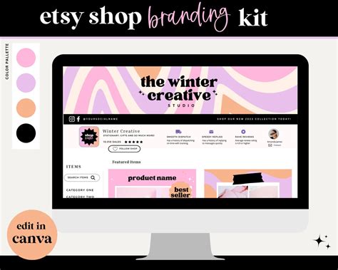 Etsy Shop Banner Kit Etsy Shop Branding Kit Etsy Store Etsy