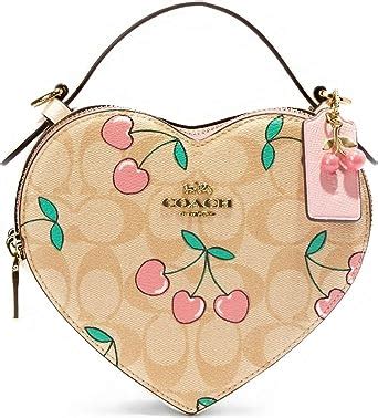 Coach Bolso Bandolera Con Coraz N Caqui Claro Multi Con Estampado De