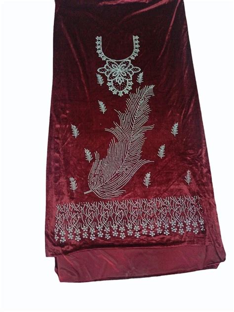 Maroon Shaneel Unstitched Suit At ₹ 330set Unstitched Suit In Meerut