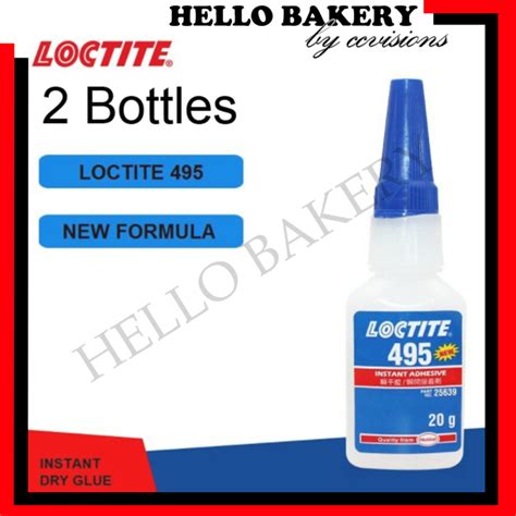 20g X 2 Units Loctite 495 Super Instant Glue Shoes Rubber Plastic Metal