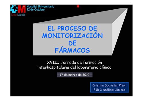 PROCESO DE MONITORIZACION DE FARMACOS