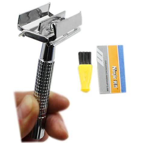 Stainless Steel Razor Gunmetal Double Edge Manual Shaver Men Safety