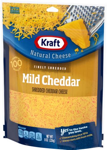 Kraft Mild Cheddar Shredded Cheese 8 Oz Fred Meyer