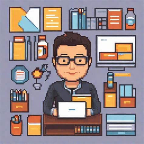 Premium Photo Vector Pixel Art Designer Isolated Cartoon Vector Pixel