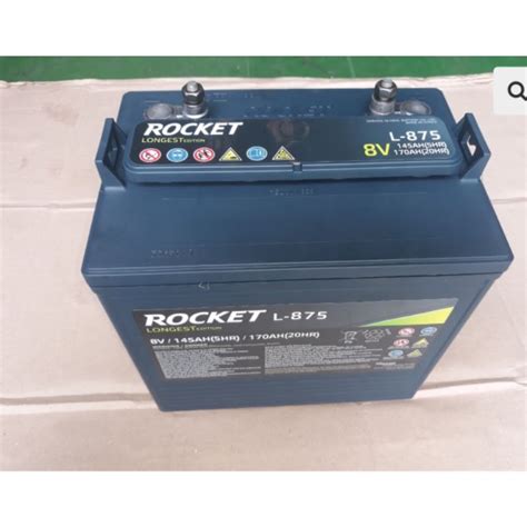 Jual Aki Accu Battery ROCKET L 875 8V Golf Cart Trojan T 875