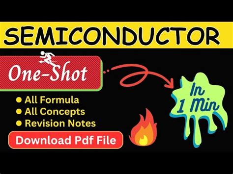 Semiconductor All Formula Class 12 Physics Ch14 Semiconductor 1 Shot