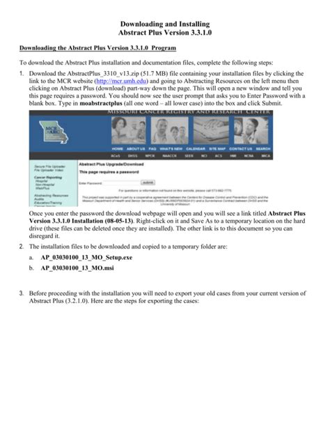 Double Click Setup Missouri Cancer Registry