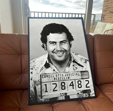 Pablo Escobar Mugshot Poster Etsy