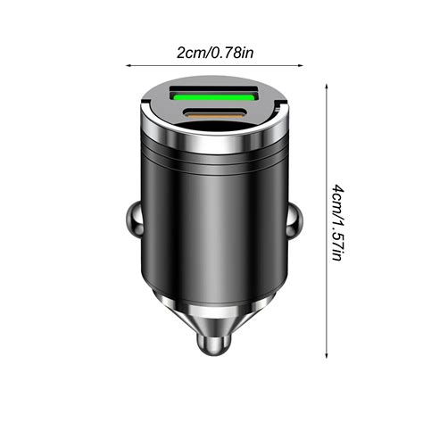 Fast Charging Car Charger Mini Port Usb Type C Adapter For Charging Phones And Lighting 2pcs