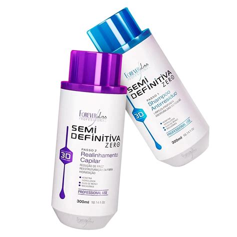 Kit Forever Liss Escova Semi Definitiva 3D Zero 2x300ml em Promoção