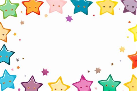 Premium Photo A Colorful Star Border With Many Stars