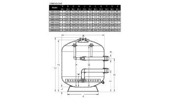 Waterco Micron SMD1200 48 Commercial Side Mount Deep Bed Sand Filter