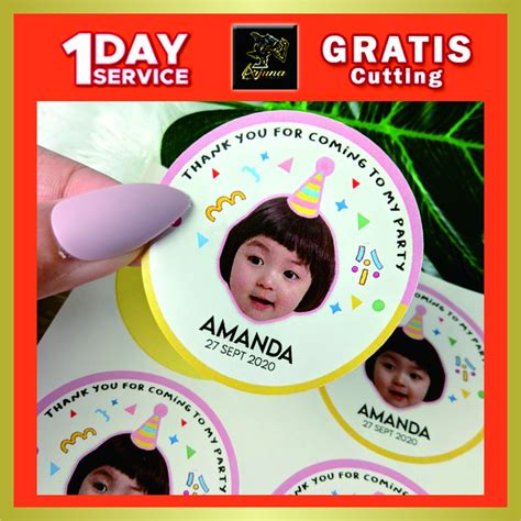 Jual Sticker Ulang Tahun Stiker Label Ultah Anak Bulat Stiker Undangan