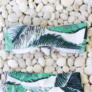 Swim New Tropical Leaf Bandeau Bikini Set Poshmark