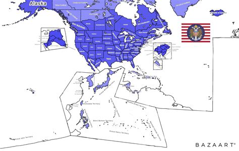 My version of the American Empire complete with Anglicized names for states and territories : u ...