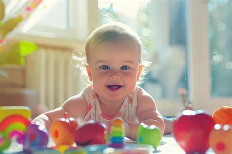 Early Education Happy Baby Premium Ai Generated Image