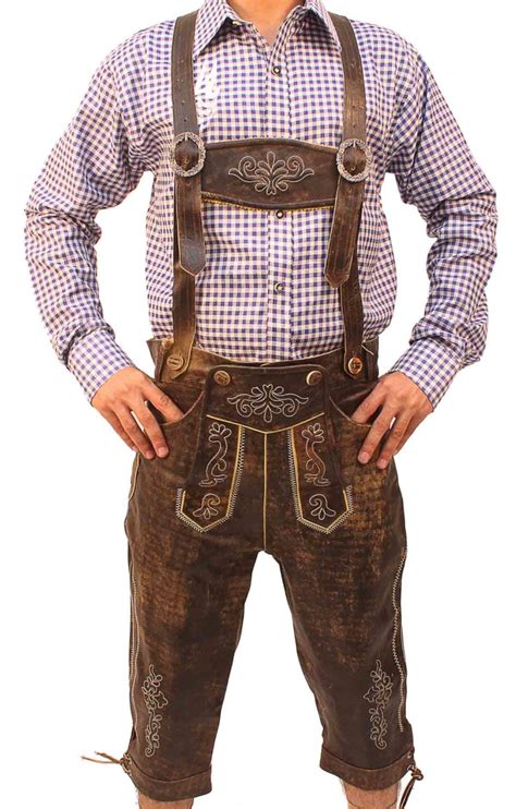 Bundhosen Knee Length Trousers Wild Brown Lederhosen Store