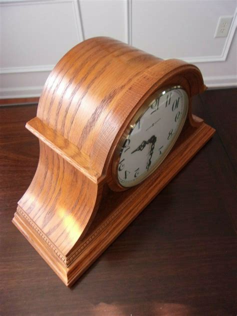 Howard Miller Dual Chime Quartz Oak Mantel Clock