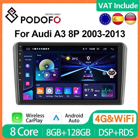 Podofo G G Inch Carplay Android Radio For Audi A P